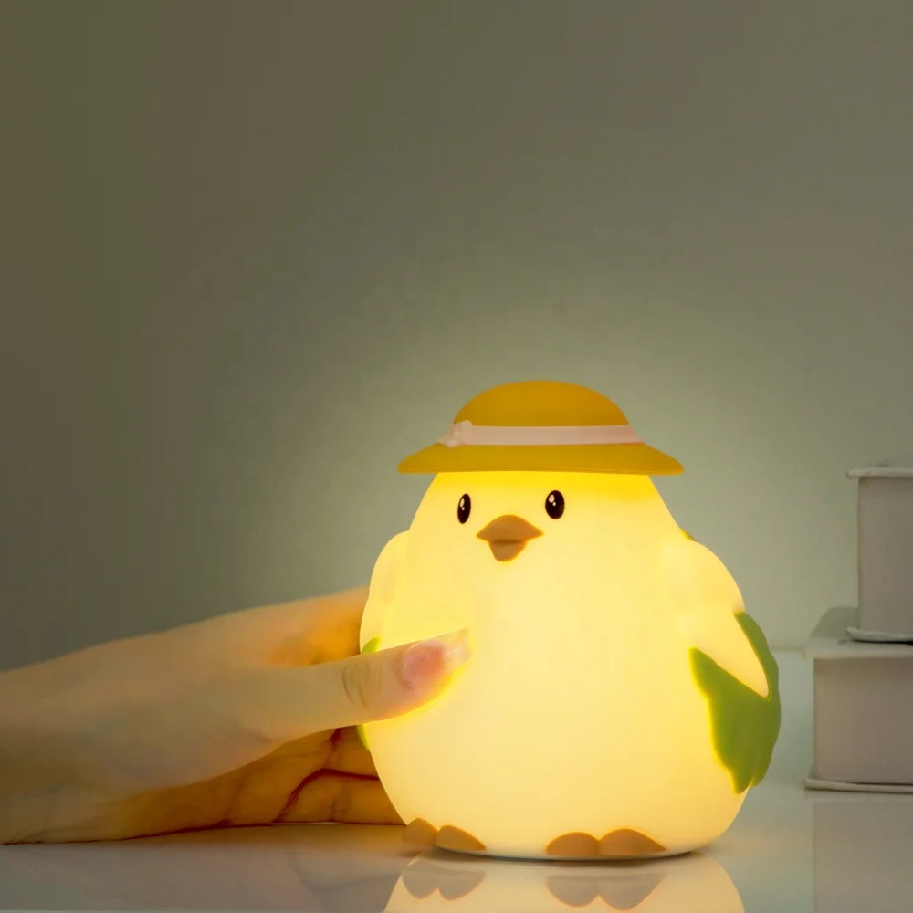 Creative Animal-Shaped LED Night Light for Bedroom and Hotel Tap Light with Warm White Color Battery Operated 5V Input
