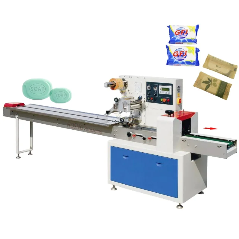 FoShan Factory Semi Or Fully Automatic Flow Pillow Packing Machine For Packaging Plastic Bag Laundry Soap