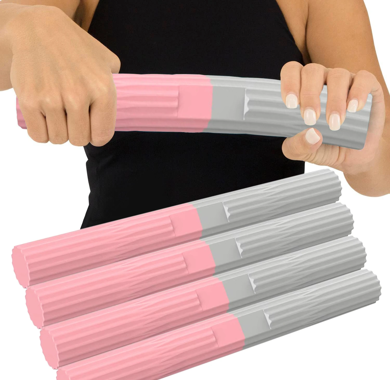 High Quality Strengthener Twist Hand Exerciser Flex Resistance Bar Silicone Exercises Flex Bar