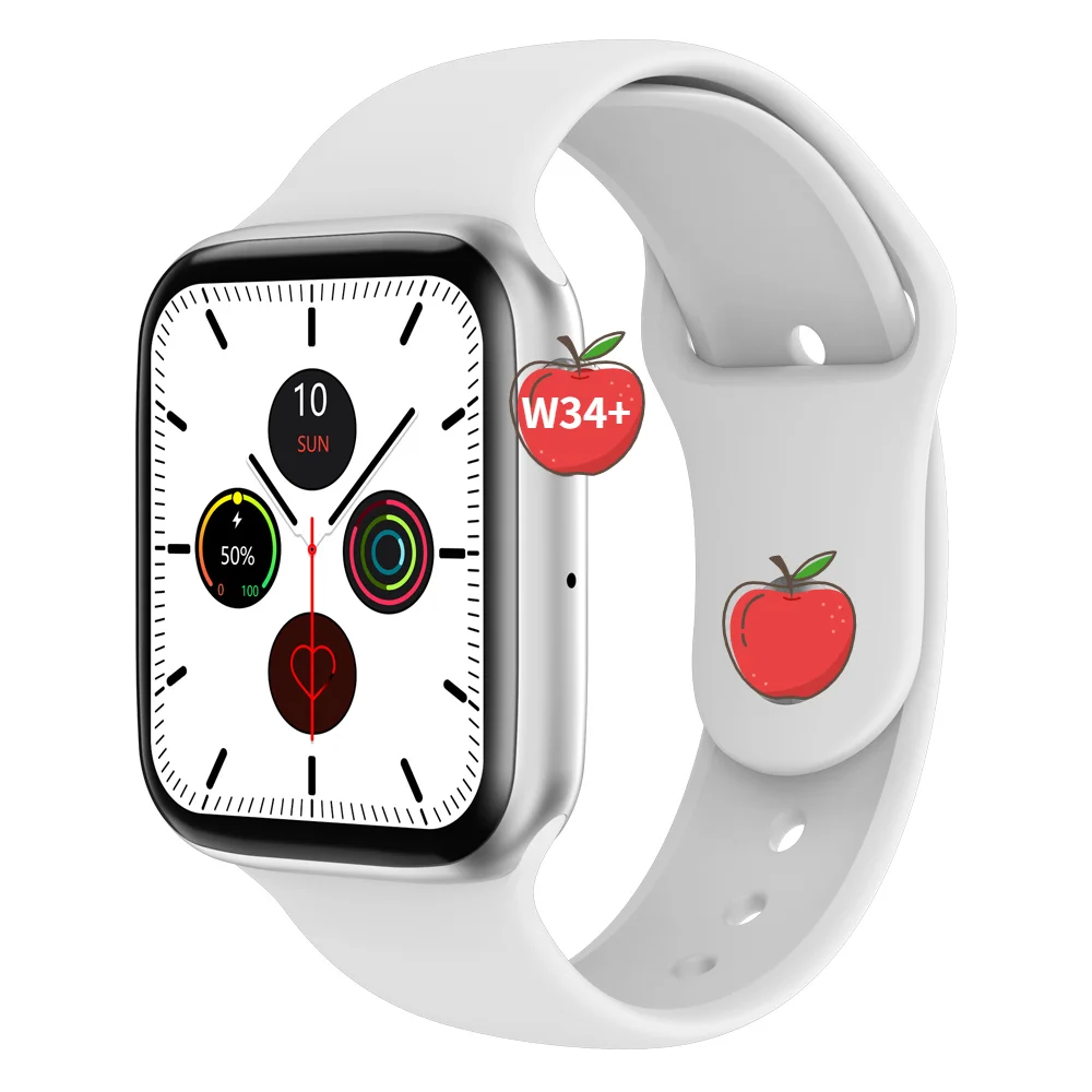 
2021 new W34+ 1.75 inch HD screen smart watch with heart rate blood pressure and Blood oxygen 
