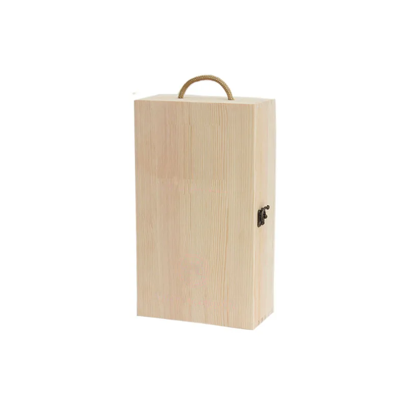 Wholesale bulk 4 bottles wooden wine box/crates with lid cheap wooden crate box