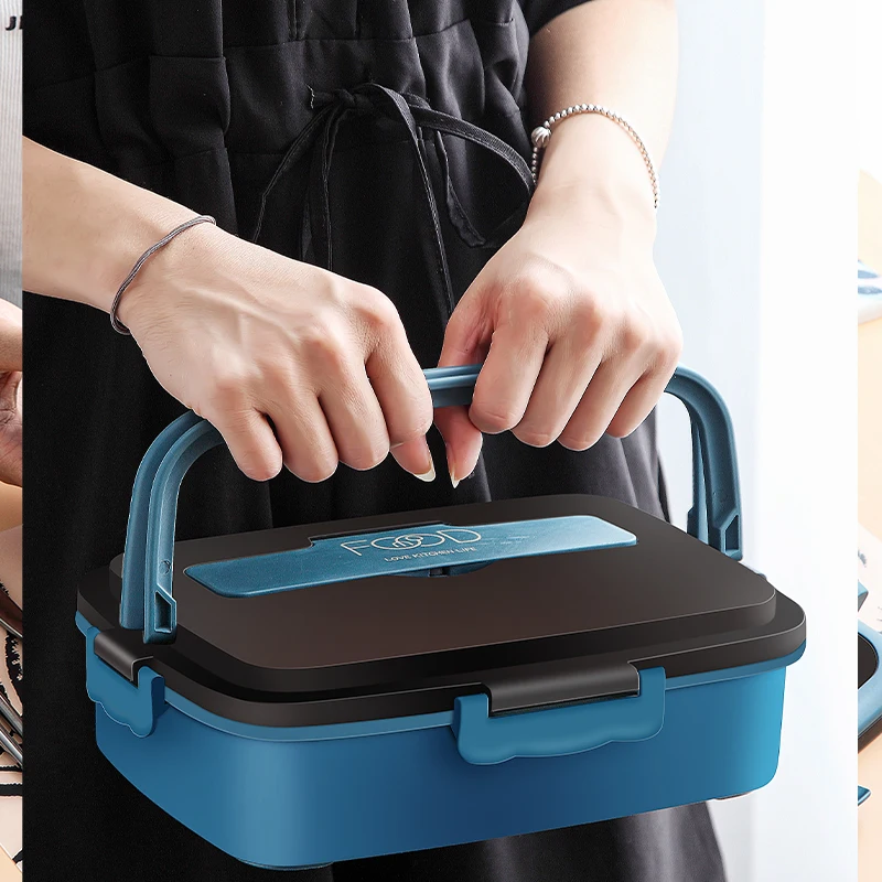 Portable Thermal Insulation Stainless Steel Bento Lunch Box Vintage With Water Bottle Eco Friendly Lunch Box