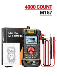 ANENG M167 Digital Mini Multimeter Tester Auto Multimetro True Rms Tranistor Meter with NCV Data Hold 4000counts Flashlight