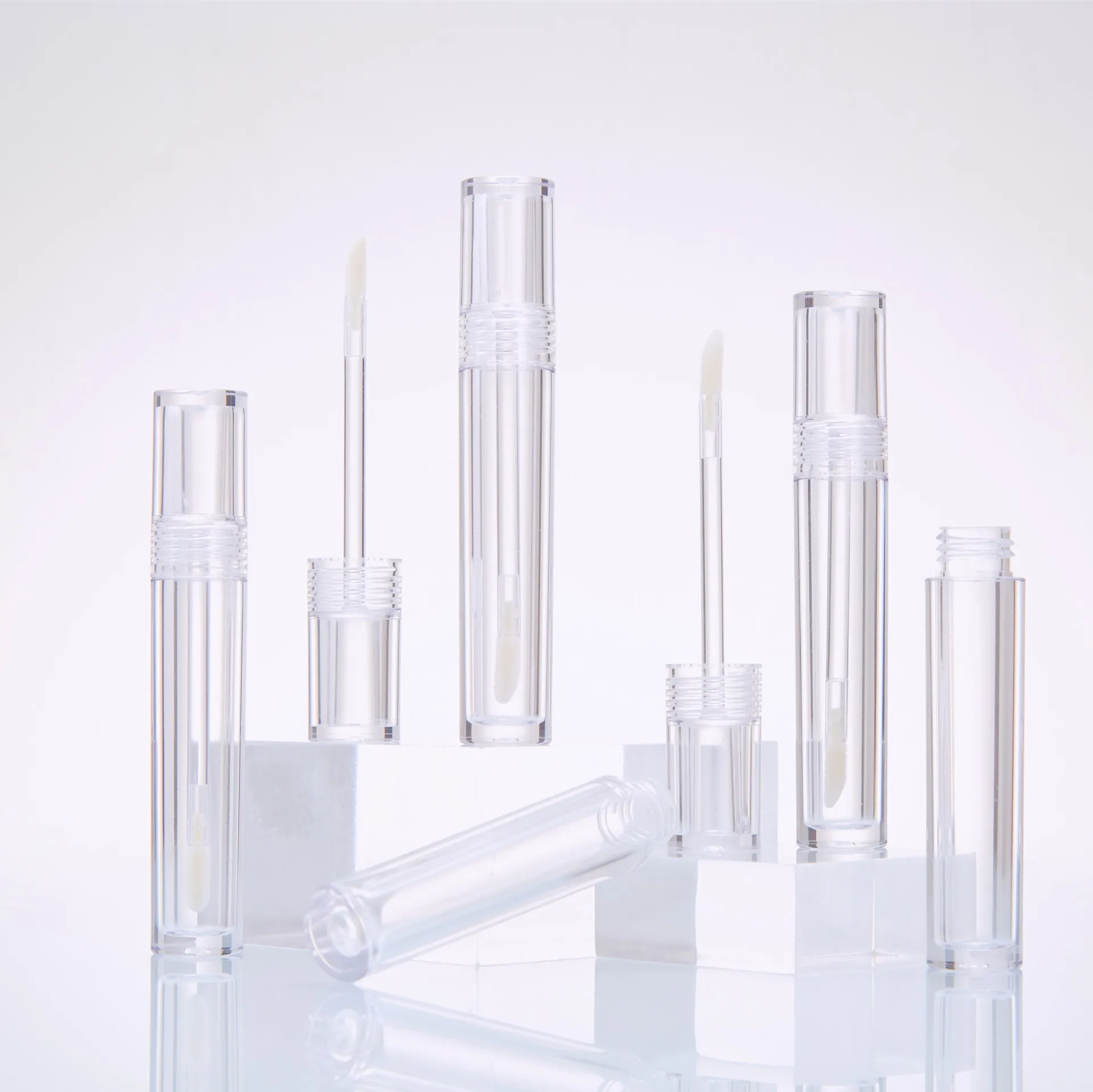 5ML Transparent Lip Gloss Tube Custom Private Label Clear Lipgloss Wand Tube Wholesale