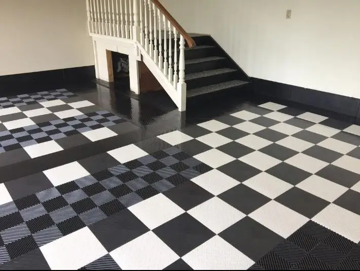 Low Price Interlocking Plastic Garage Floor PVC Car Wash Floor Tiles