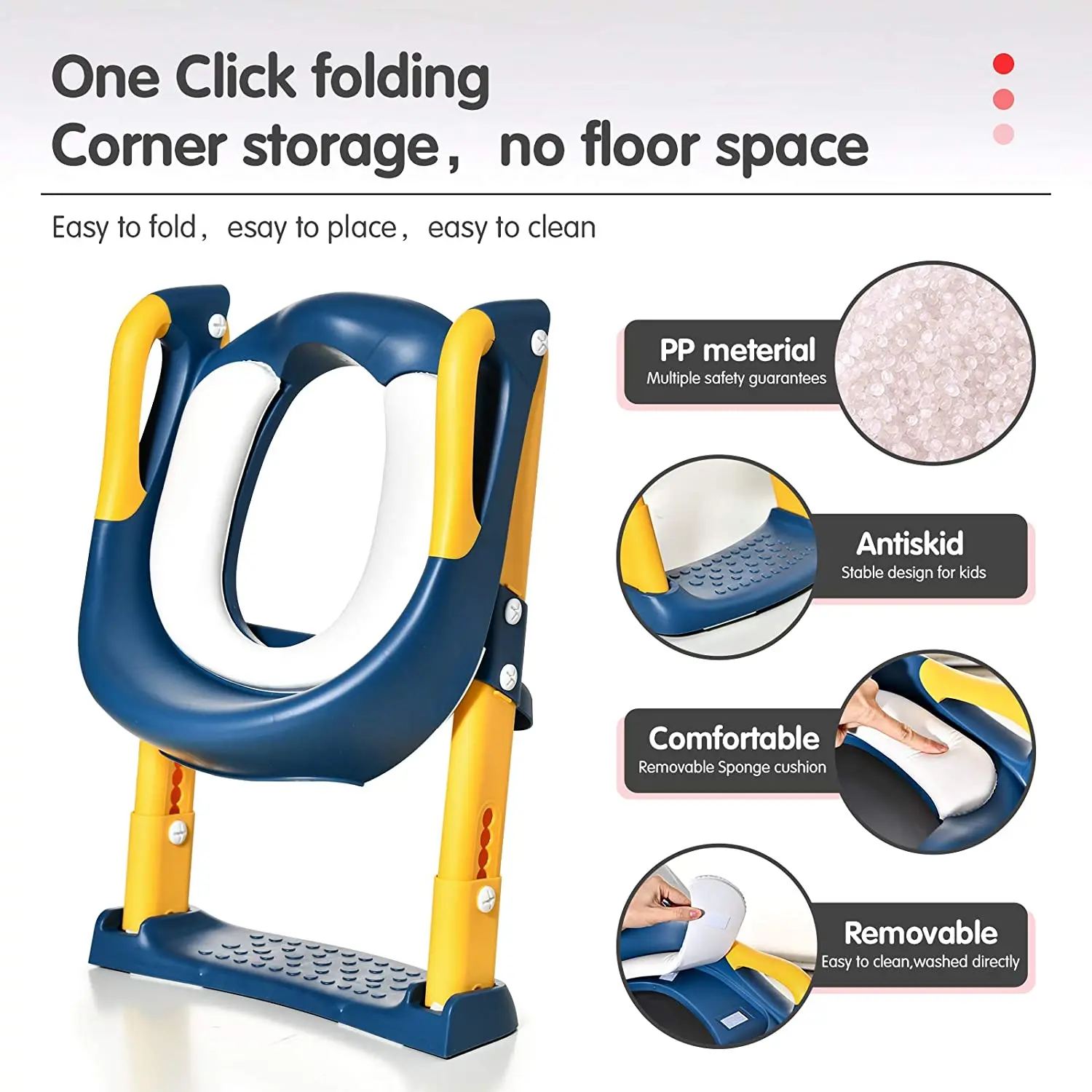 Wholesale Height Adjustable folding bathroom kids toilet step stool