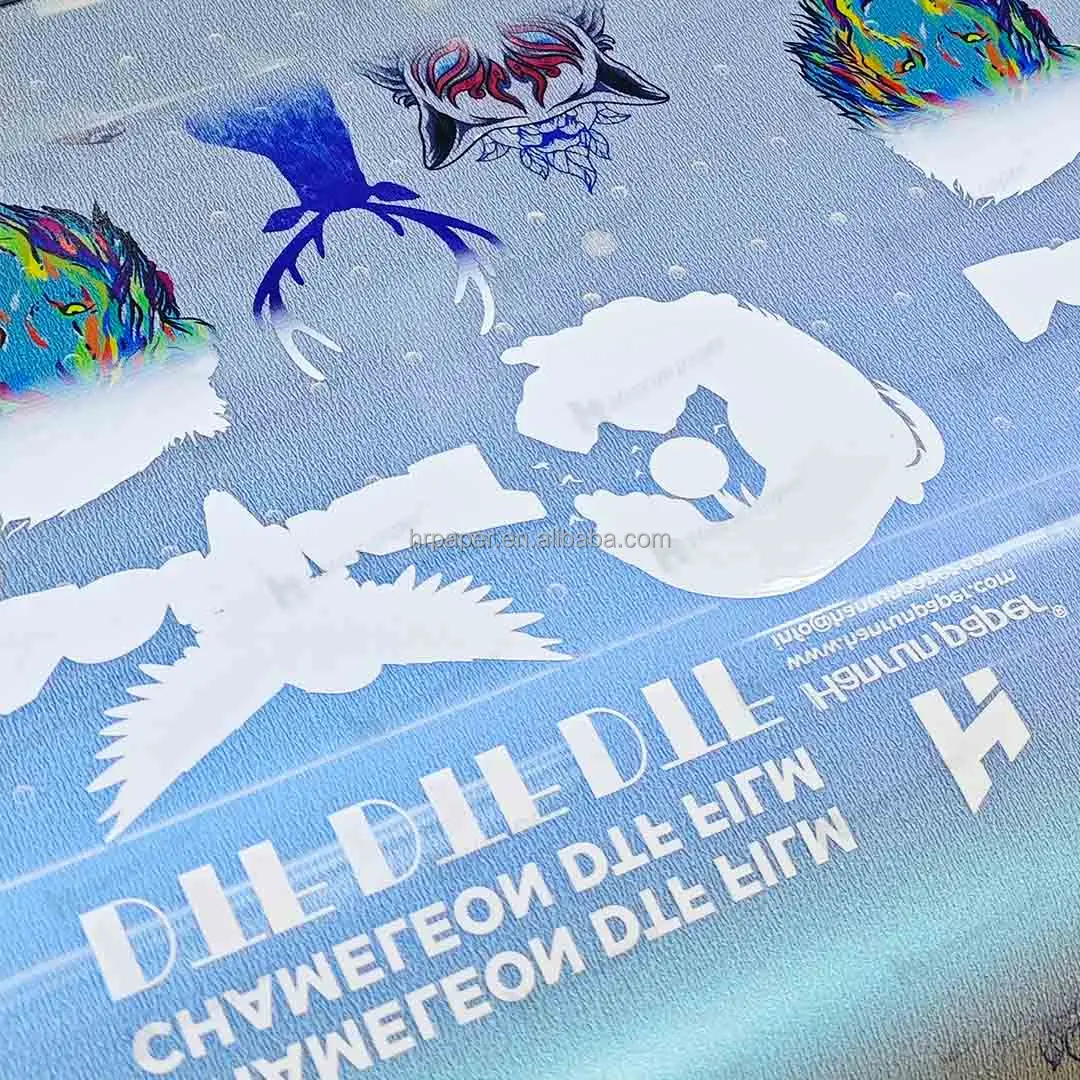best price Chameleon DTF film cold peel pet film dtf roll 30cm 60CM A4 for T-shirt