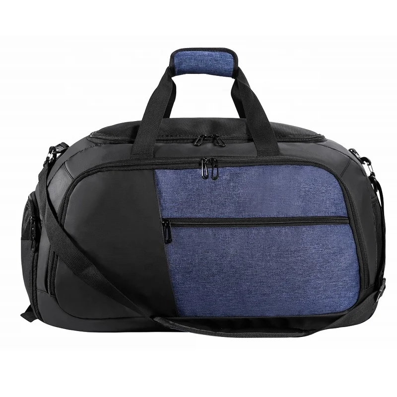 High Quality Quilted Genuine Leather Men Travel Bag Weekend Duffel Bag