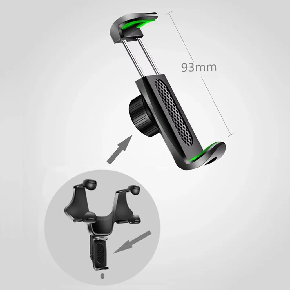 
203 the fourth generation of car rearview mirror bracket mobile phone GPS bracket suitable for 4-6.2 inch mobile phones 