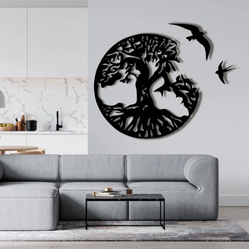 Tree of Life metal wall decorations stickers art silhouette decorative painting home wrought iron silhouette metal decoration