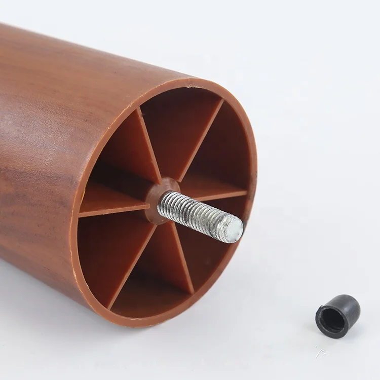 Professional manufacturer adjustable multicolor ABS cone imitated wood grain bed legs