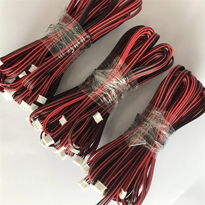 Custom 2468/22AWG 4pins wiring harness 300v red and black connecting wire with tin-plated terminal for auto boat aviation