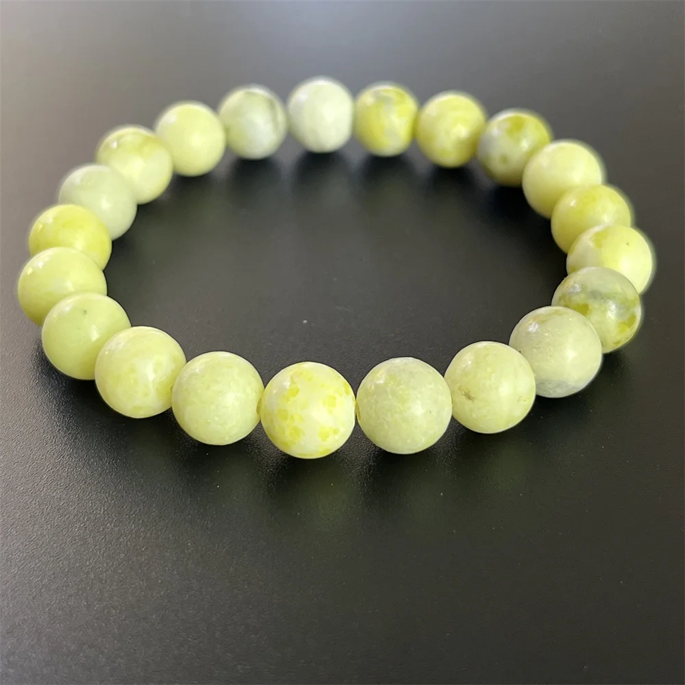 Natural yellow jade bracelet Customized Healing Energy Crystal Natural Stone Amethyst Powder Tiger Eye Agate bead Bracelet