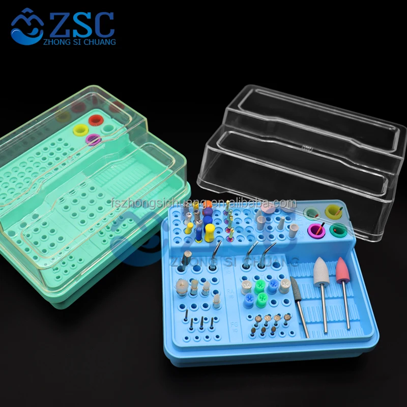 Full Medical Autoclavable Multi-use Endodontic Files Holder Dental Burs Organizer Box dental burs stand Box