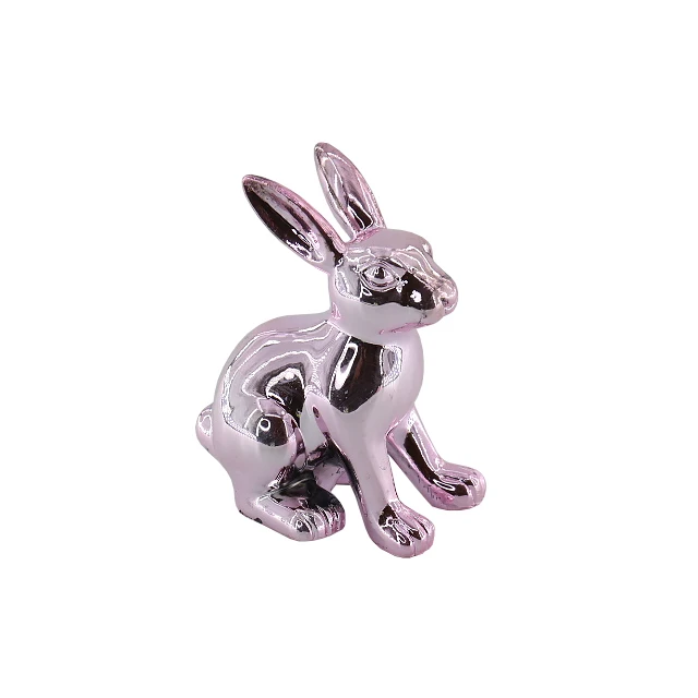 Wholesale Spring Easter Party Crafts Eco-Friendly Plastic Rabbit Table Decorations Modern Bunny Ornament Sculpture