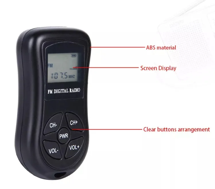 Wholesale Stereo FM Radio Transistor Conference Digital Tuning Receive with LCD Display