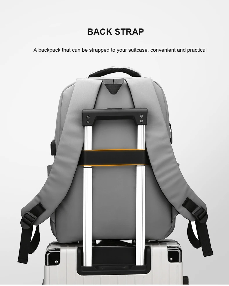 Wholesale 15.6 inch Laptop Storage Men Male Blue Black Gray Multifuncional Pockets Professional Backpack