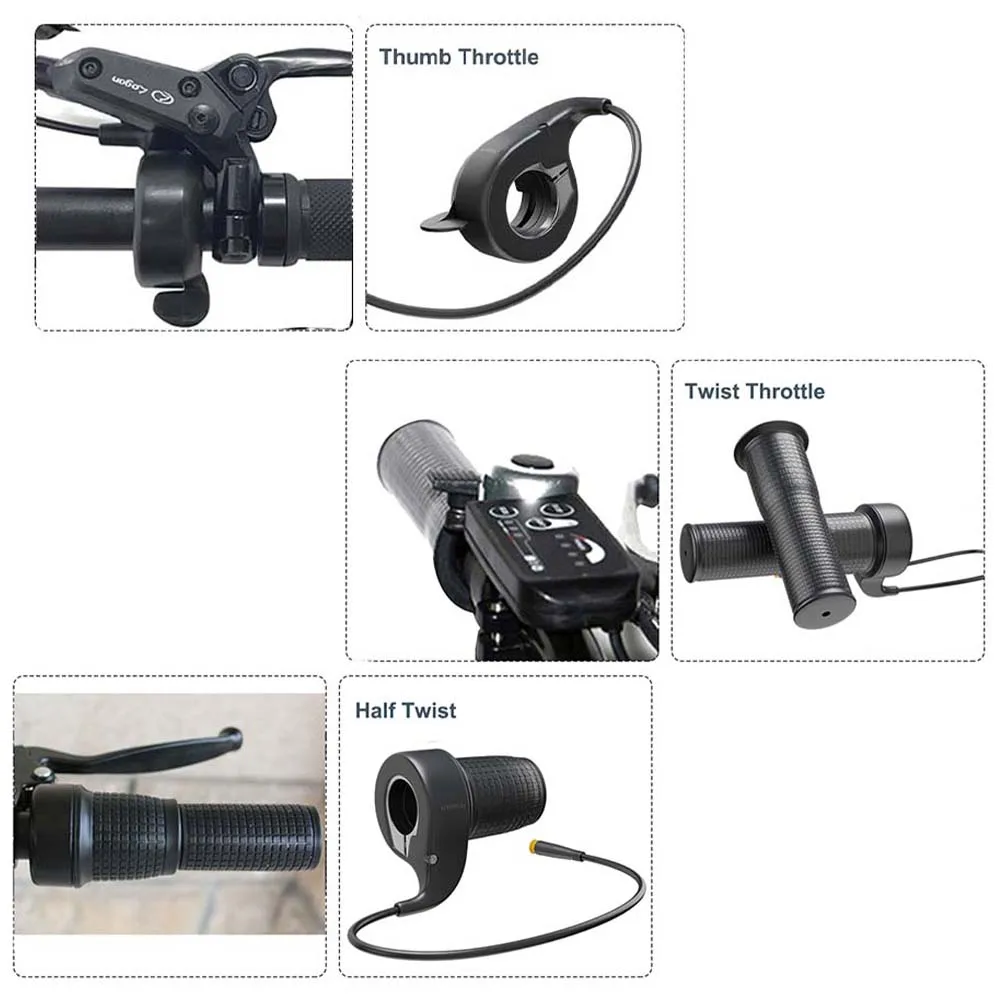 Jueshuai Electric Bike Thumb Throttle 3 Pin Male Connector Electric Bicycle Thumb Throttle Speed Handle Gas MTB Bicycle Parts