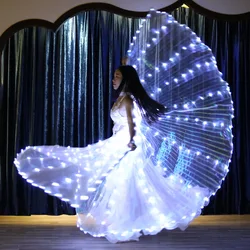 LED Angel Isis Wings Belly Dance LED Light Up Wings Show Costumes Festival Isis Wings Prop Festival Party Performance Wear