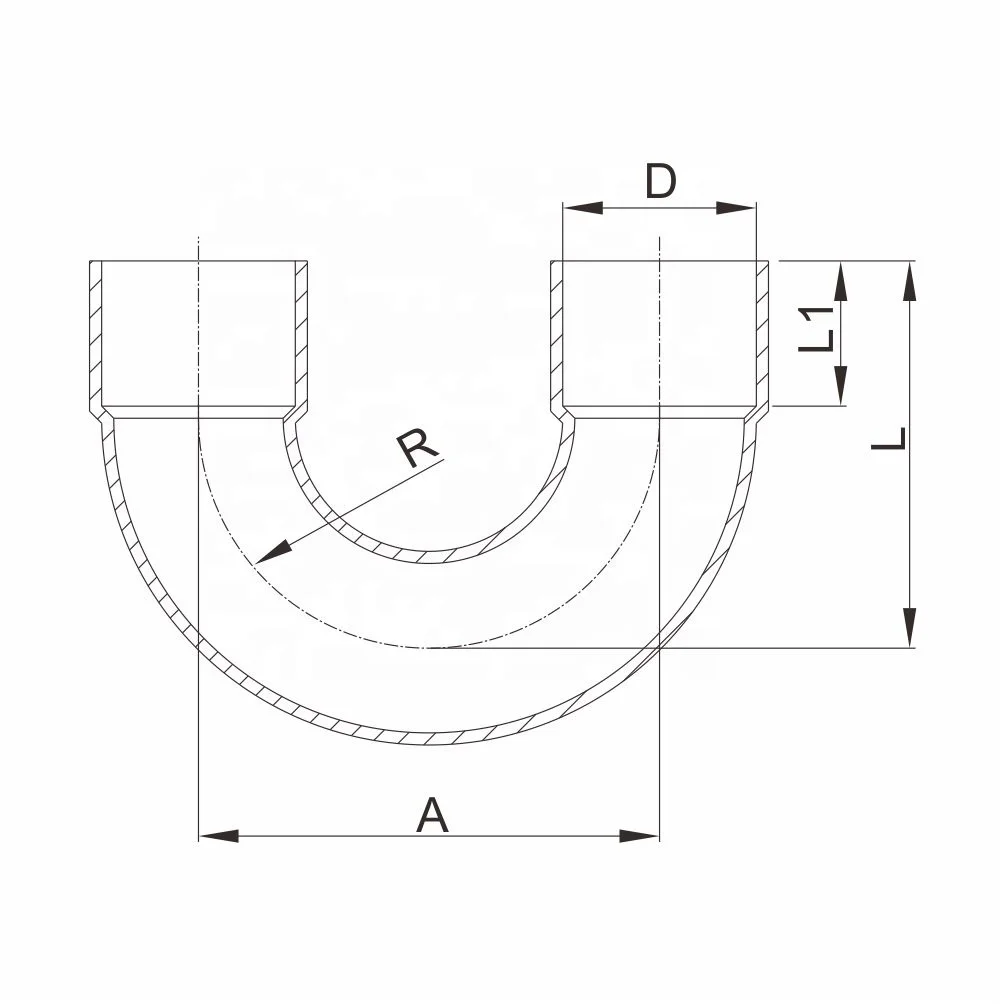 Customized Size High Pressure Pipe Press Fitting Copper 180 Degree Elbow