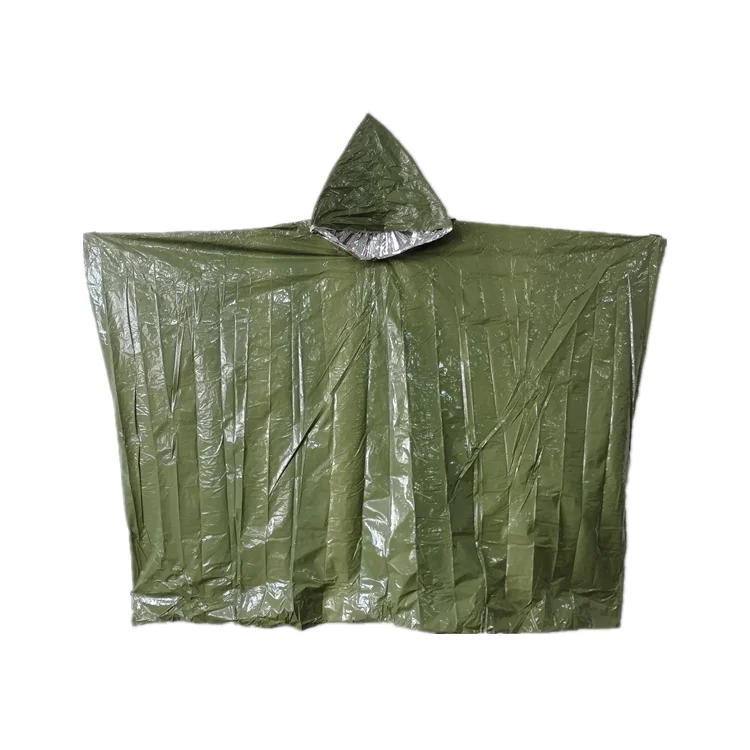 Breathable pu coated Long brim raincoat rain poncho for hikers rain jacket