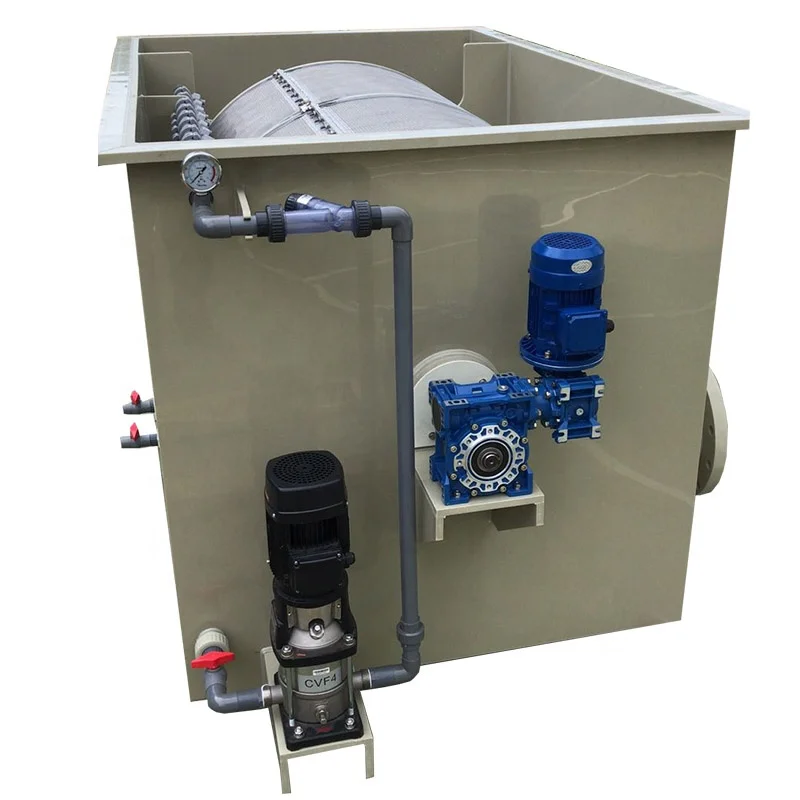 hot sale  China made koi pond rotary drum filter waste water filtration rotary drum filter
