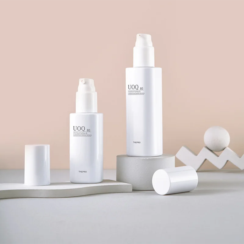 50ml 80ml 100ml 120ml 150ml White square lotion  spray bottle PET plastic bottle toner cosmetic bottles