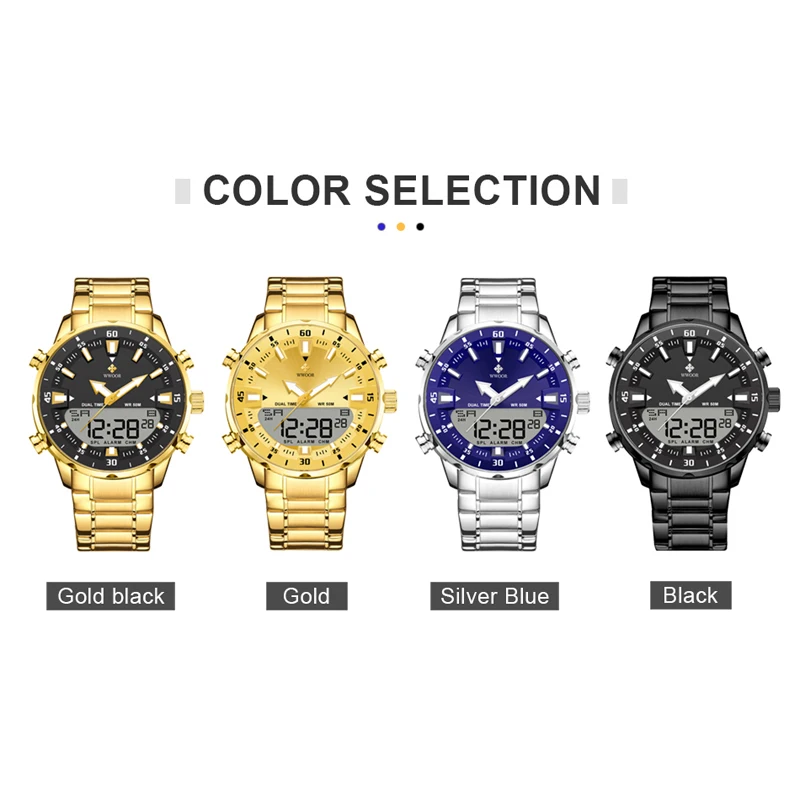 Wholesale Of New Products WWOOR 8890 Digital Quartz Watches Sport Waterproof Wrist Watch For Men Luxury
