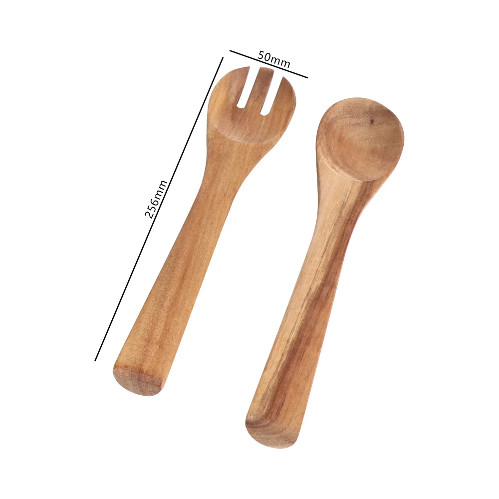 3pcs Acacia Wooden Salad Bowl Set - 12 Inches Hardwood Servers Set with Big Salad Bowls