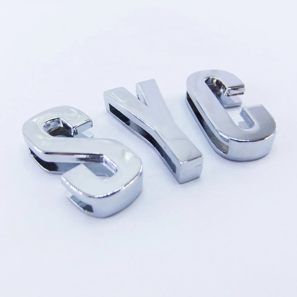 Wholesale Metal 30mm Chrome Letters Silver 30mm Slide Letters