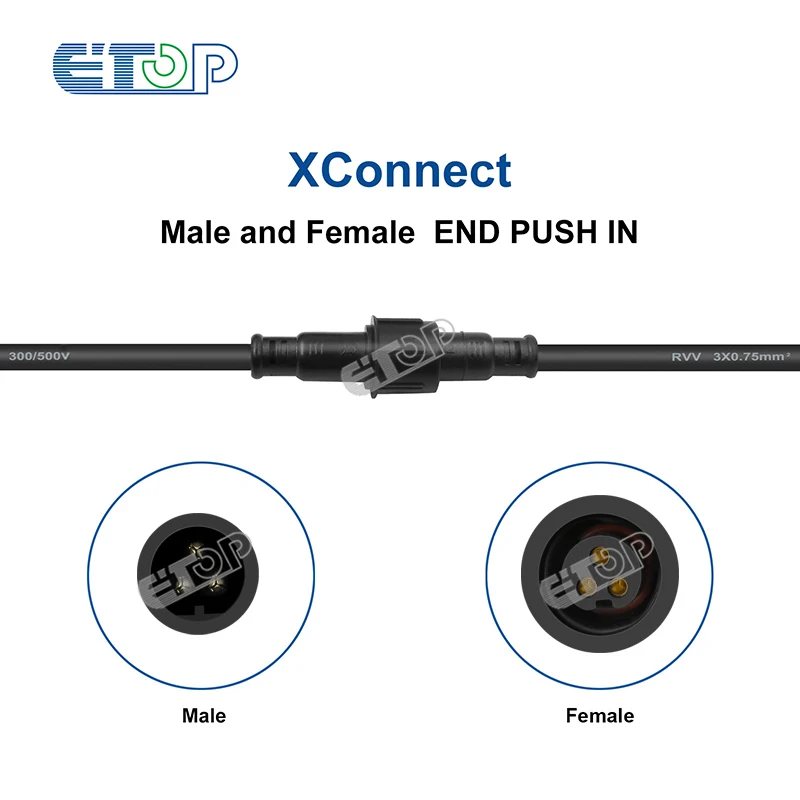 ETOP 10ft Extension Cable Power Cord for Gemstone Light 3 Core Flexible Copper Electric Wire Cable Raywu /Paulzhang /X Connect