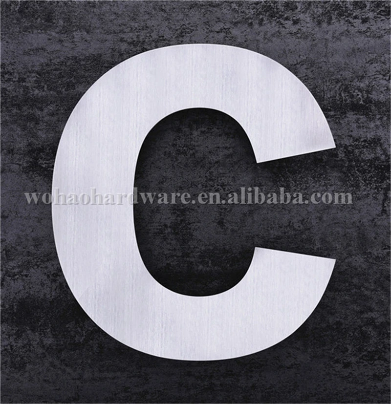
High quality 304 stainless steel hotel door room number plate letter plates 