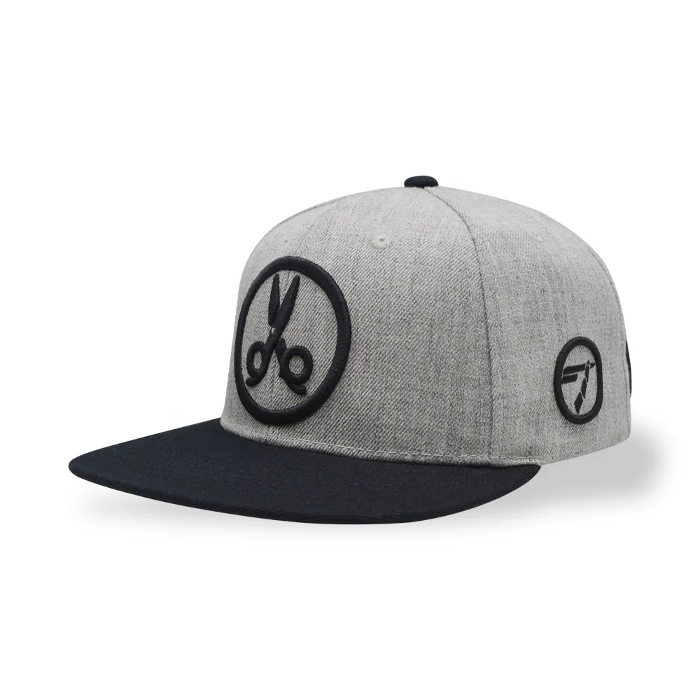 Wholesale unisex gorras sports fitted hat flat brim 3D embroidery logo custom snapback cap