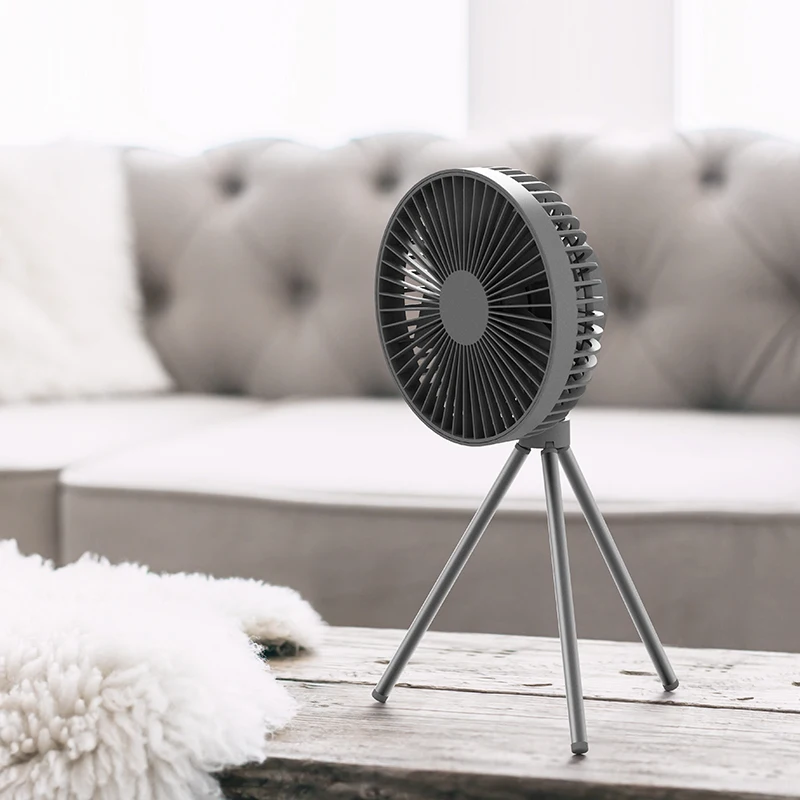New arrivals Desktop Fan Portable Rechargeable Usb Tripod Fan  Powerful Air Cooler Stand Ceiling Camping Fan