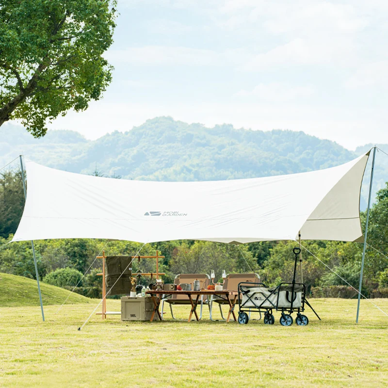 MOBI GARDEN Jun Ting Outdoor camping portable awning sun and rainproof oxford cloth tent canopy