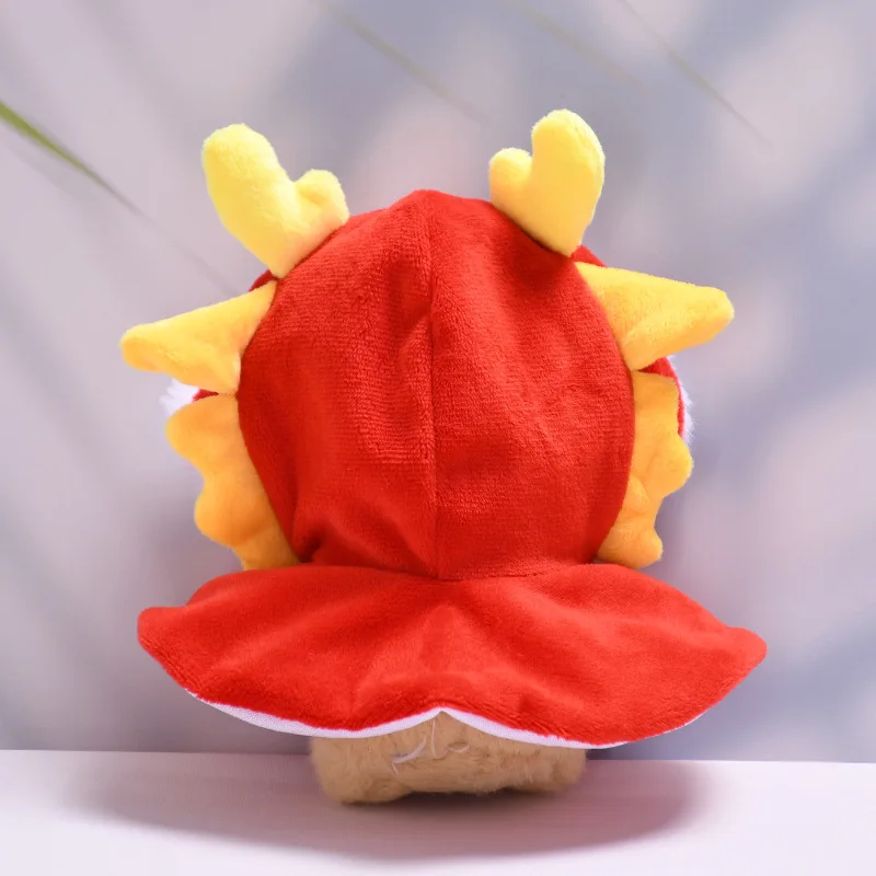 Labubu New Year Lion Dance Shawl for Girls Generation II Pendant Clothes Only Cartoon Plastic Toy for Dolls
