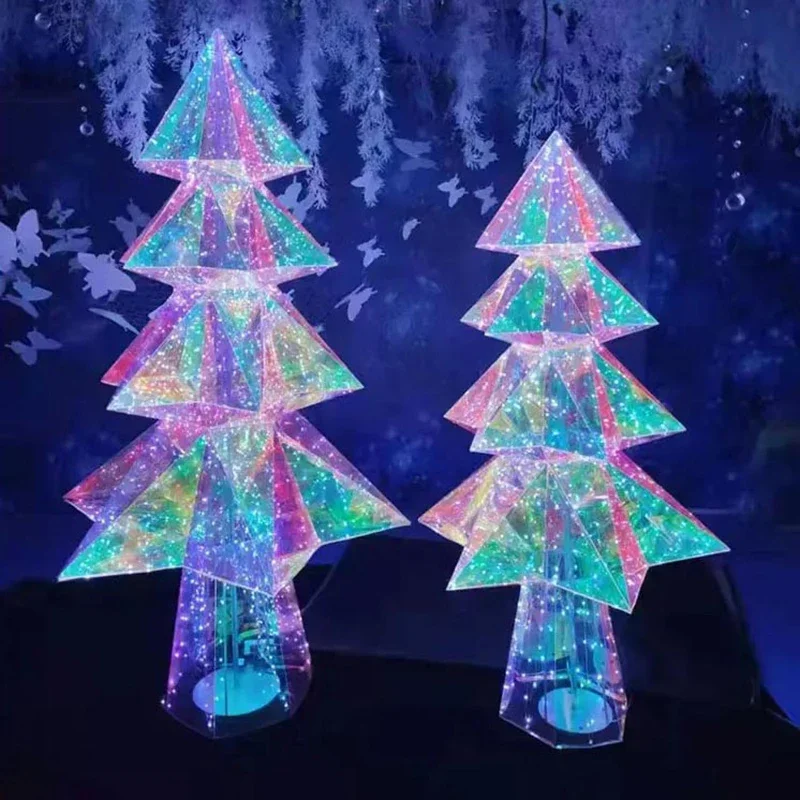 Uplumin Commercial Decoration Idea Outdoor Big Lighted Prelit Led Christmas Tree Cone Crystal Xmas Tree with Light Christmas Lig