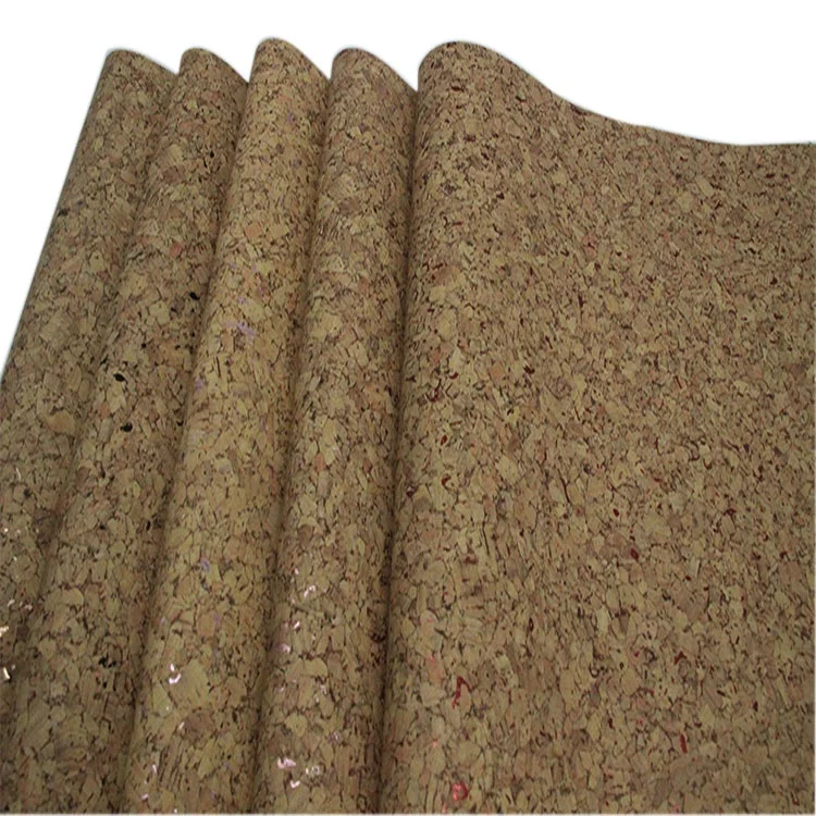 Thin Leather for Making Corks Shoes Sandal Notebook Bags PU Leather Sofa Woven Leather Belts Cork Fabric Natural Embossed
