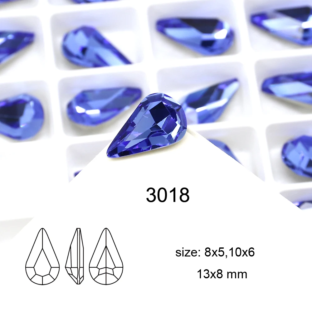 Dongzhou хрустальные каплевидные Стразы высокого качества без свинца небольшого размера K9 Необычные камни оптом для ювелирных изделий