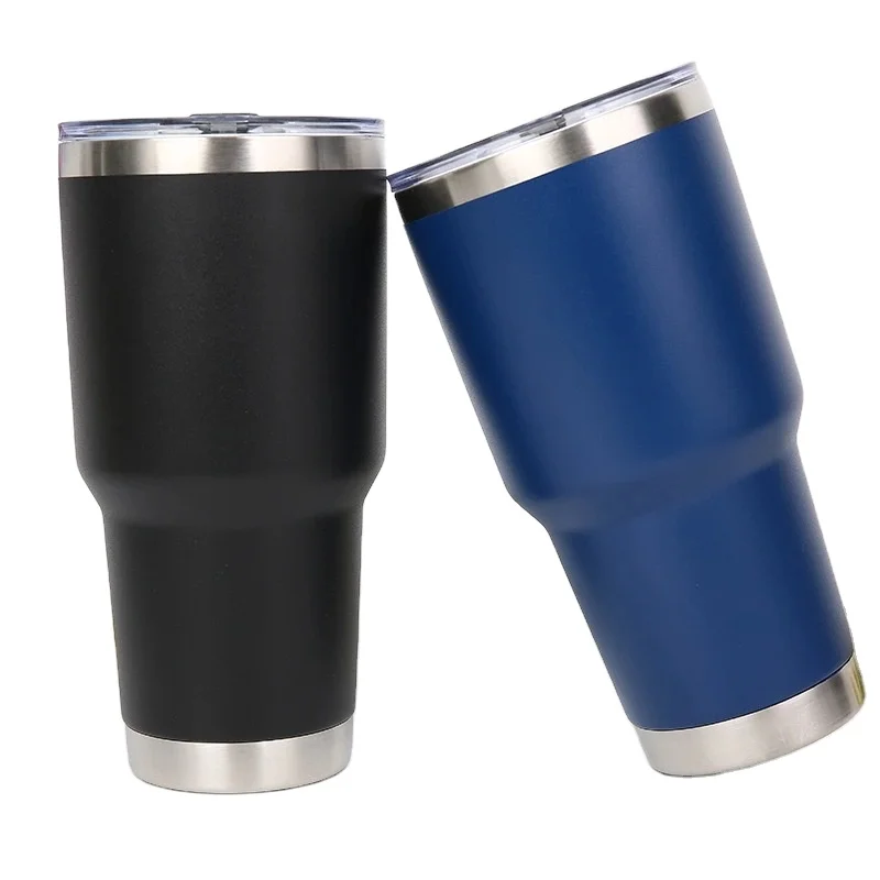 Custom design your own travel mugs Double Wall Cute Tea Mug Tumbler Cups 30 oz32oz sublimation Matt Black tumbler