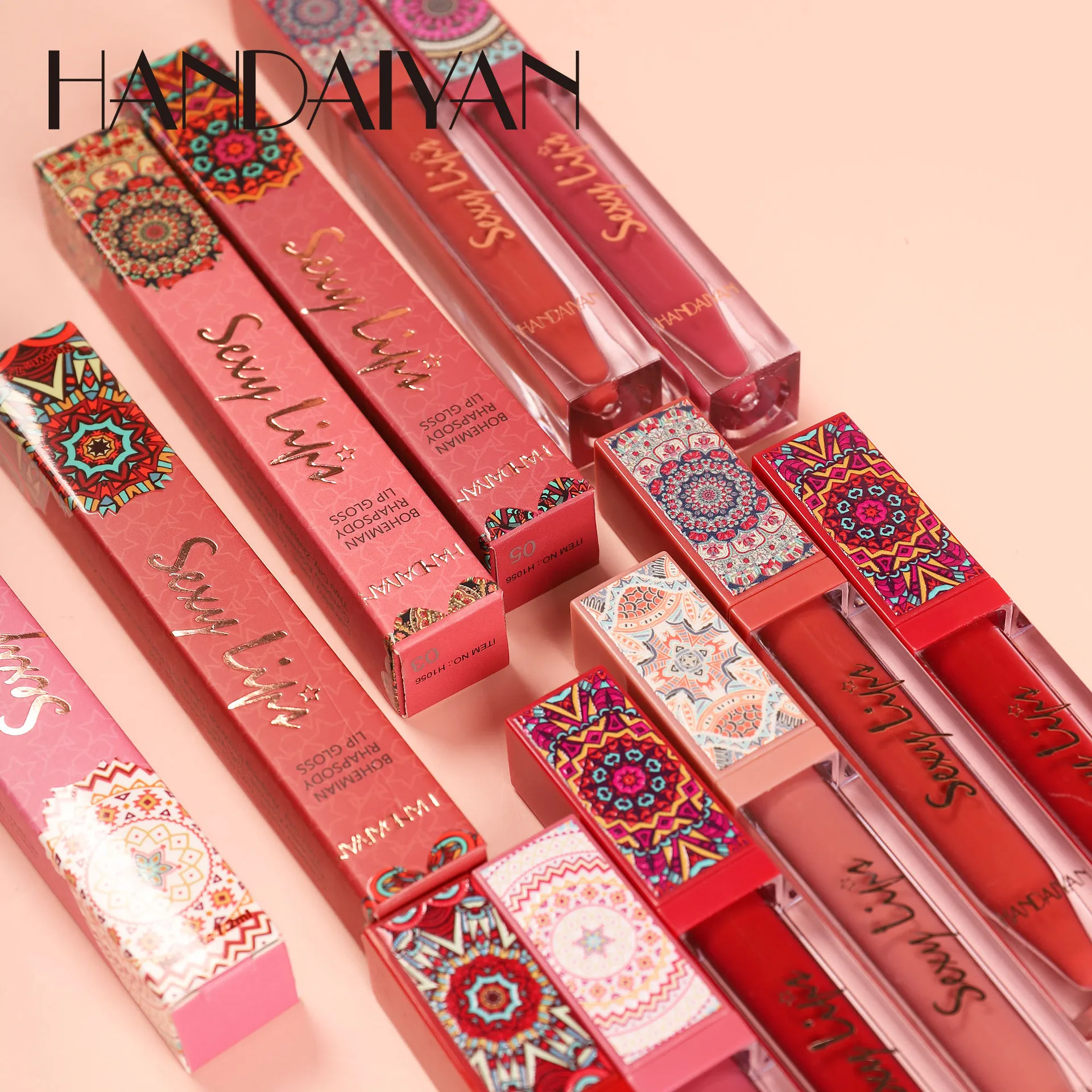 2024 New Arrivals Sexy Lips Liquid Lipstick Matte Long Lasting Lipstick 6 Colors Lip gloss Woman Beauty