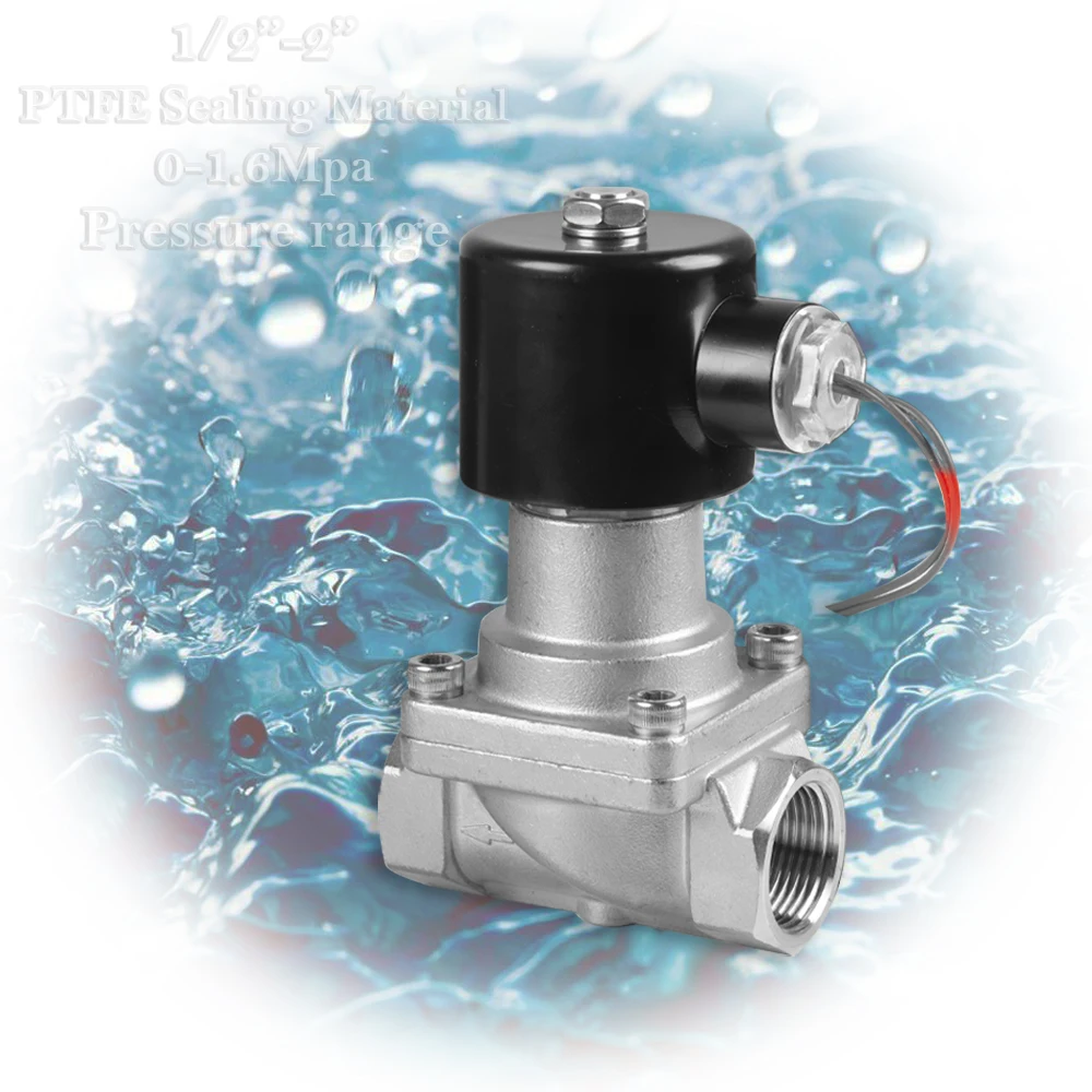 Durable high temperture 200  Piston solenoid valve DN15 DN20 Stainless Steel 304 for steam water oil