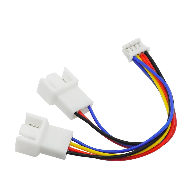 Factory 4Pin Fan PWM Cable 1 to 2 Motherboard 4-Pin Female to PWM Fan 4-Pin Male extension cable