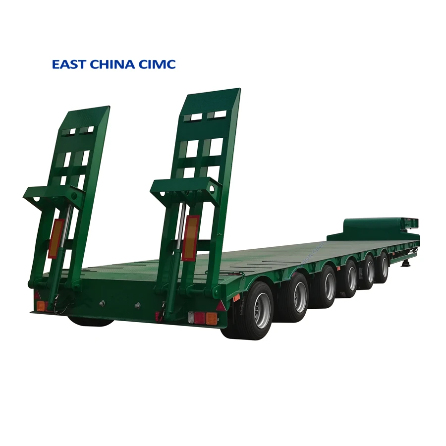 70 Ton Low Bed Trailer Detachable Gooseneck 5 axles low bed trailer 100 ton For Sale