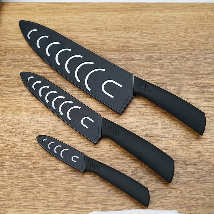 3 шт., набор керамических ножей из циркония с крышкой