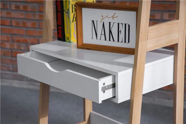 Hot Sells Free Standing Multifunctional Display BookShelf Wood Bookcase With Drawers Desk For Home