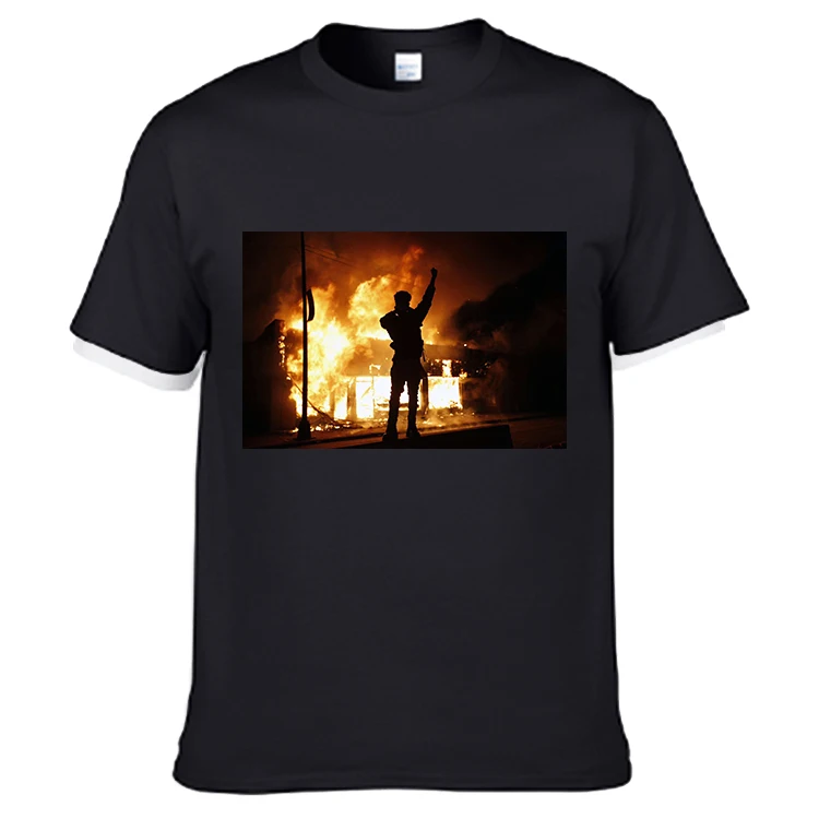 Stop racial discrimination wholesale t shirt good quality custom cotton tshirts about black lives matter