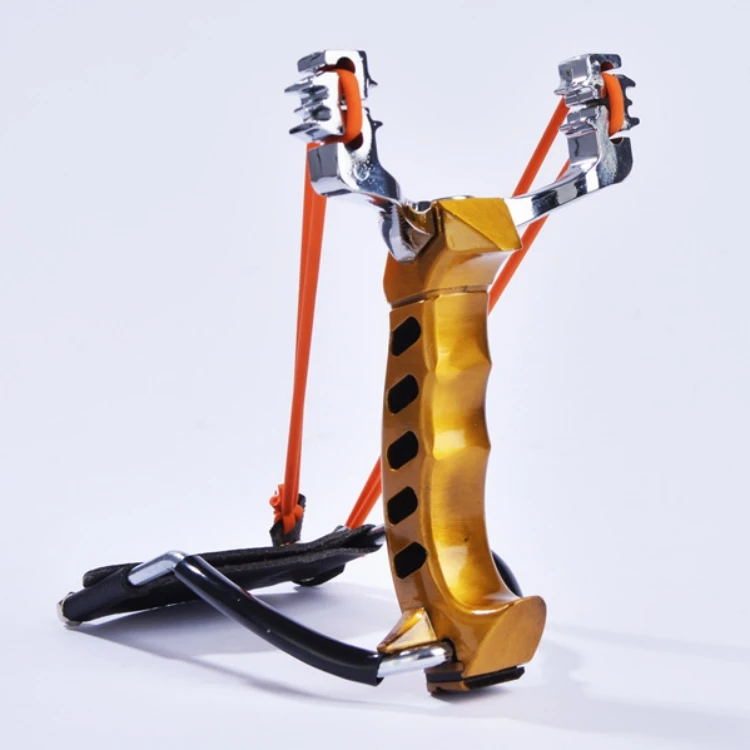 High Velocity Catapult with Flat Bands Powerful Professional Sling Shot Shooting Fishing Hunting Catapult Slingshot