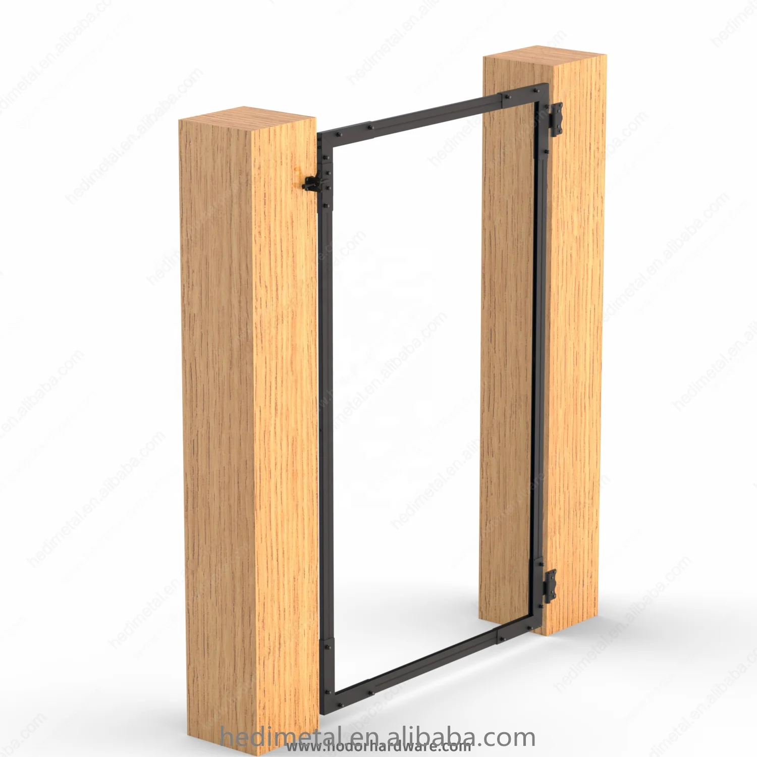 HODOR GF01 Pro 6 забор ворота DIY рама для улицы с черной оцинкованной сталью