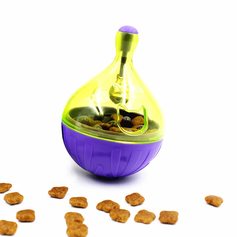 Pet Leaky Treat Ball Feeder Cat Snack Interactive Tumbler Dog Toy